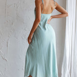Clovelly Tied Shoulder Midi Dress Sage