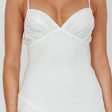 Clovelly Tied Shoulder Midi Dress White