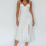 Clovelly Tied Shoulder Midi Dress White