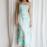 Dolce Life Low Back Midi Dress Floral Green