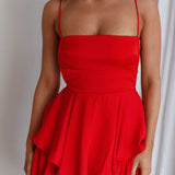 Dolce Life Low Back Romper Red