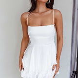 Dolce Life Low Back Romper White