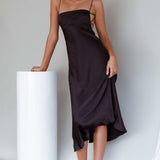 Dolce Life Low Back Midi Dress Black