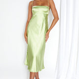 Dolce Life Low Back Midi Dress Lime