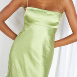 Dolce Life Low Back Midi Dress Lime