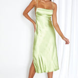 Dolce Life Low Back Midi Dress Lime