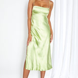 Dolce Life Low Back Midi Dress Lime