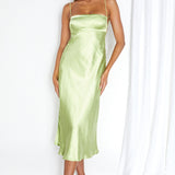 Dolce Life Low Back Midi Dress Lime