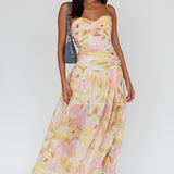 Stars Are Blind Tied Back Midi Dress Floral Pink