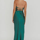 Good Impression Double Twist Midi Dress Forest Green