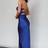 Good Impression Double Twist Midi Dress Navy