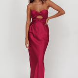Good Impression Double Twist Maxi Dress Plum
