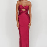 Good Impression Double Twist Maxi Dress Plum