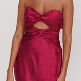Good Impression Double Twist Maxi Dress Plum