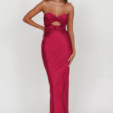 Good Impression Double Twist Maxi Dress Plum