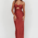 Good Impression Double Twist Maxi Dress Terracotta