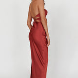 Good Impression Double Twist Maxi Dress Terracotta