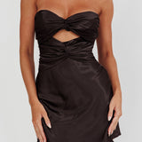 Good Impression Double Twist Mini Dress Black