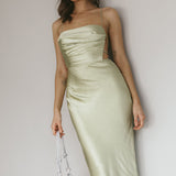 Heaven On Earth Lace-Up Back Maxi Dress Kiwi