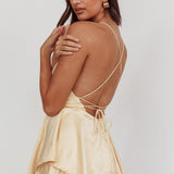 Auguste Tiered Frill Strappy Back Dress Butter
