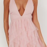 Auguste Cascading Frill Maxi Dress Blush