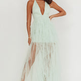 Auguste Cascading Frill Maxi Dress Mint