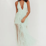 Auguste Cascading Frill Maxi Dress Mint