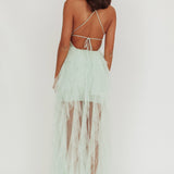 Auguste Cascading Frill Maxi Dress Mint