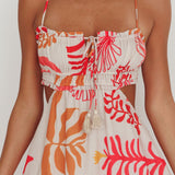Eyona Cut-Out Back Floral Maxi Dress Pink