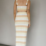 Chase The Sunrise Knit Maxi Skirt Lemon Butter