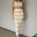 Chase The Sunrise Knit Maxi Skirt Lemon Butter