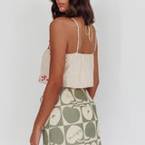 Sorrento Summer Embroidered Crop Top Oat