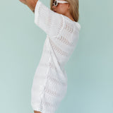 Glennon Crochet Shirt Dress White
