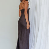 Making Headlines Diamante Neckline Maxi Dress Black