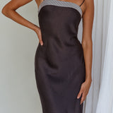 Making Headlines Diamante Neckline Maxi Dress Black