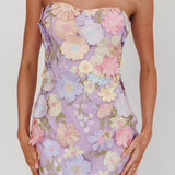 Euphoria Dream Embellished Mesh Maxi Dress Lilac