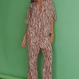 Just A Hunch Pants Zebra Brown