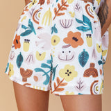Just A Hunch Shorts Printed White