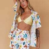 Just A Hunch Shorts Printed White