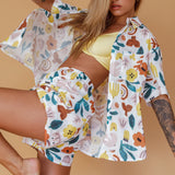 Just A Hunch Shorts Printed White