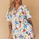 Just A Hunch Button Shirt Printed White