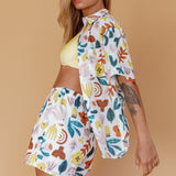 Just A Hunch Button Shirt Printed White