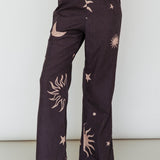 Just A Hunch Pants Sun Moon Black
