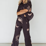Just A Hunch Pants Sun Moon Black