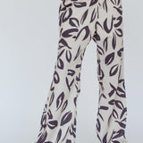 Just A Hunch Pants Leaf Print Beige