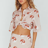 Just A Hunch Button Shirt Yin Yang Rose