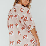 Just A Hunch Button Shirt Yin Yang Rose