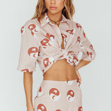 Just A Hunch Button Shirt Yin Yang Rose