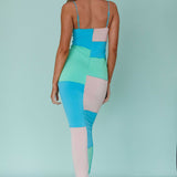 Crossroad Geometric Midi Dress Cerulean