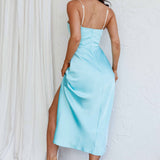 Bella Mia Twist Bust Midi Dress Ocean